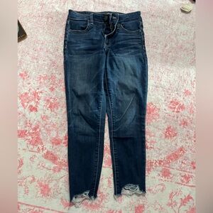 High rise begging mom Jean crop